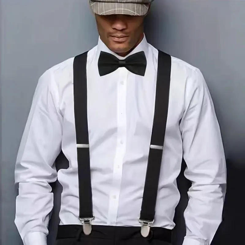 Мужские регулируемые подтяжки X-Back с прочными зажимами. Мужские рабочие подтяжки для работы и джинсов.