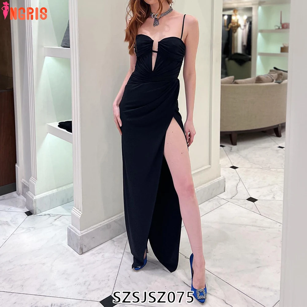 

Women's Hollowed Out Backless Slim Fitting Camisole Dress Party Dress Evening Dress Women's Ball Birthday Dress-SZSJSZ075