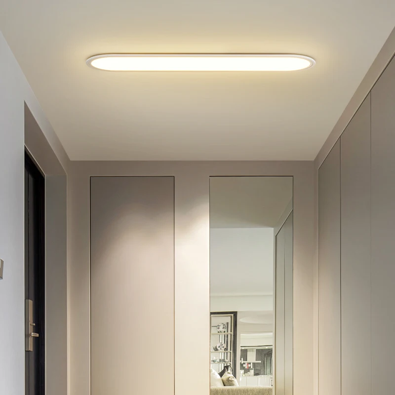 Ultra Thin Ceiling Lamp Long Corridor Hallway Light Entrance Lamp Minimalist Dressing Room Bedroom Foyer Lighting Fixtures