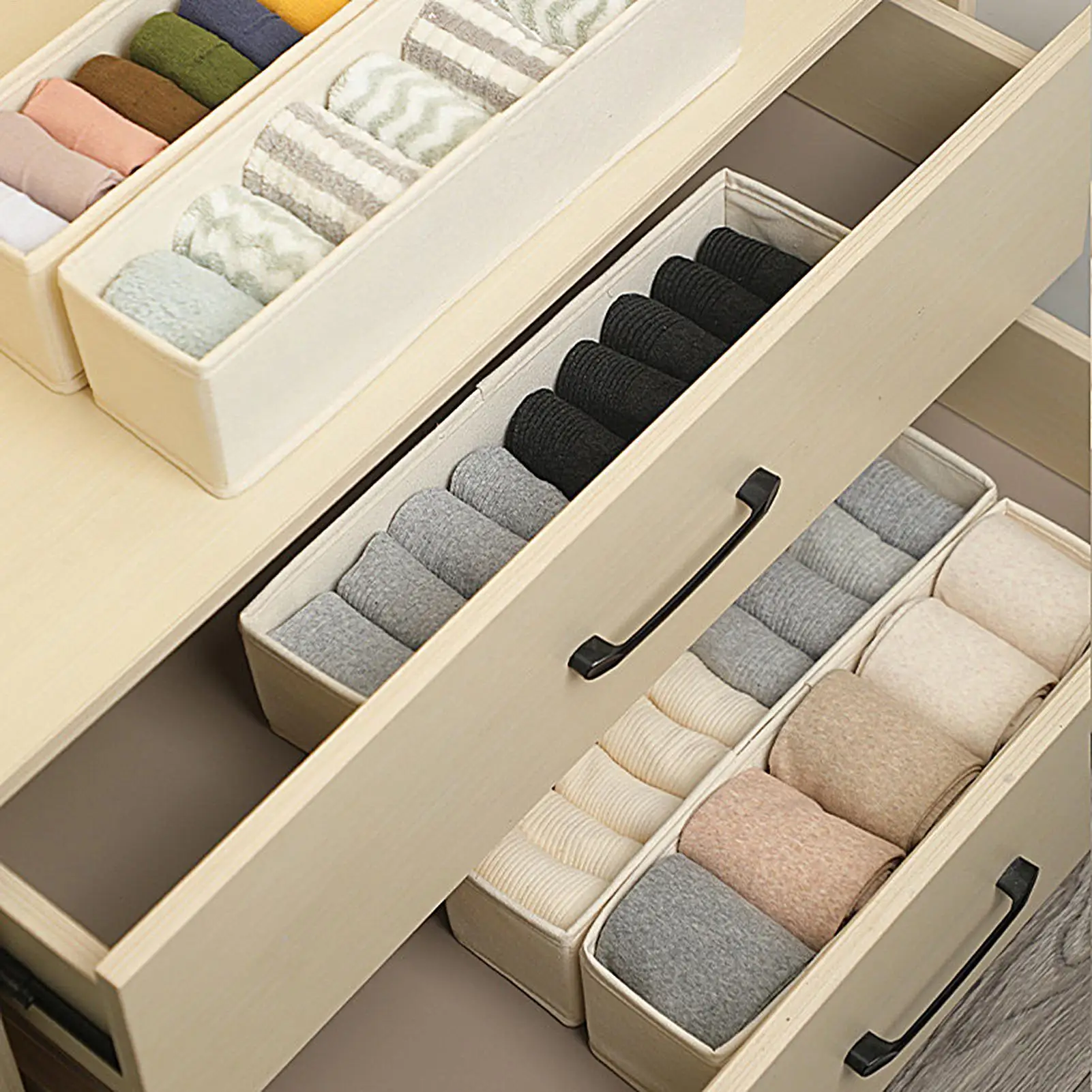 Wardrobe Organizer Box for Storage in The Closet Underwear Drawers Storage Bedroom Cabinet Socks Bra Storage Pants Organizer