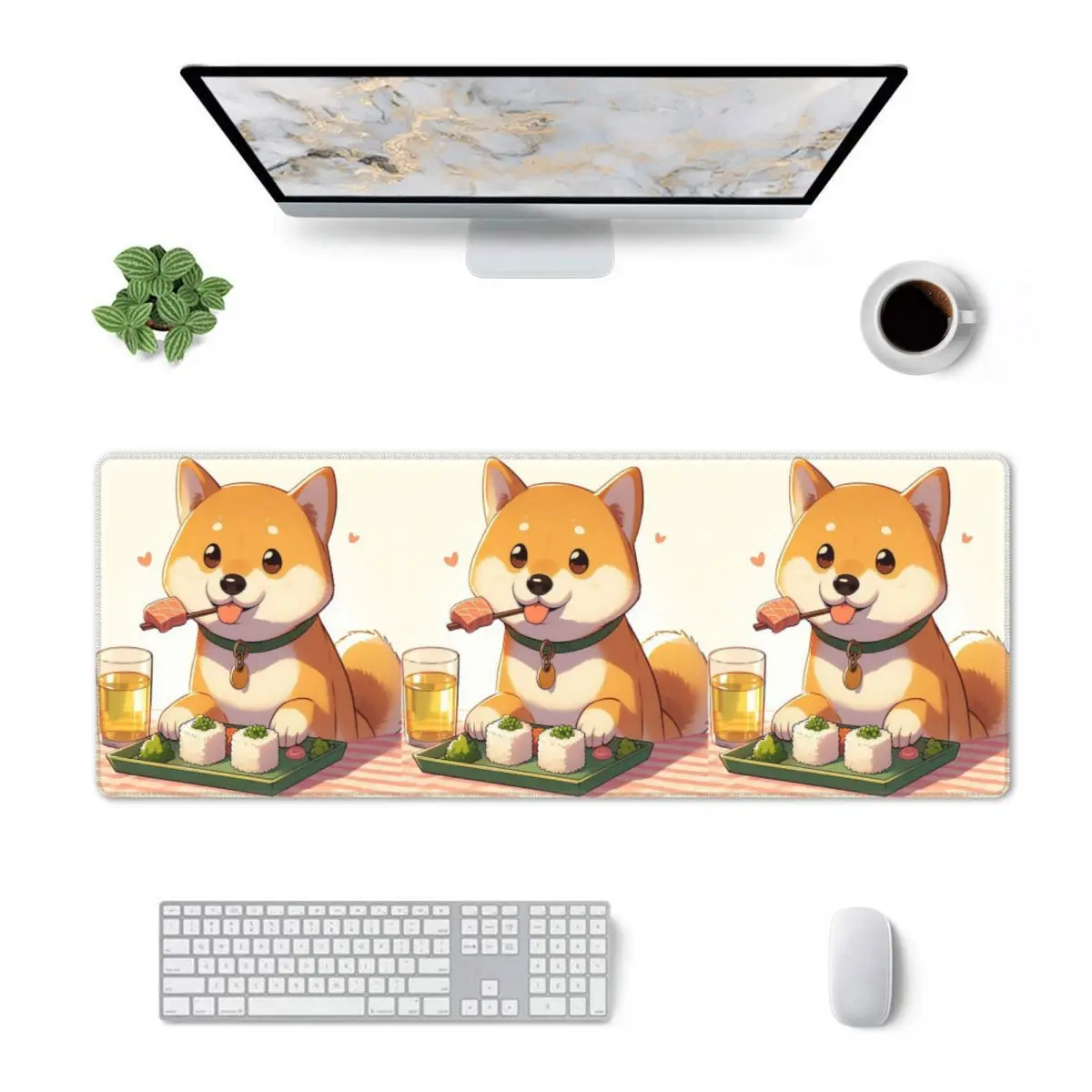 Large Mouse Pad Animal Shiba Inu Dogs Gamer PC Laptop Mats Keyboard Carpet Computer Gaming Office Accessories Desk Mat