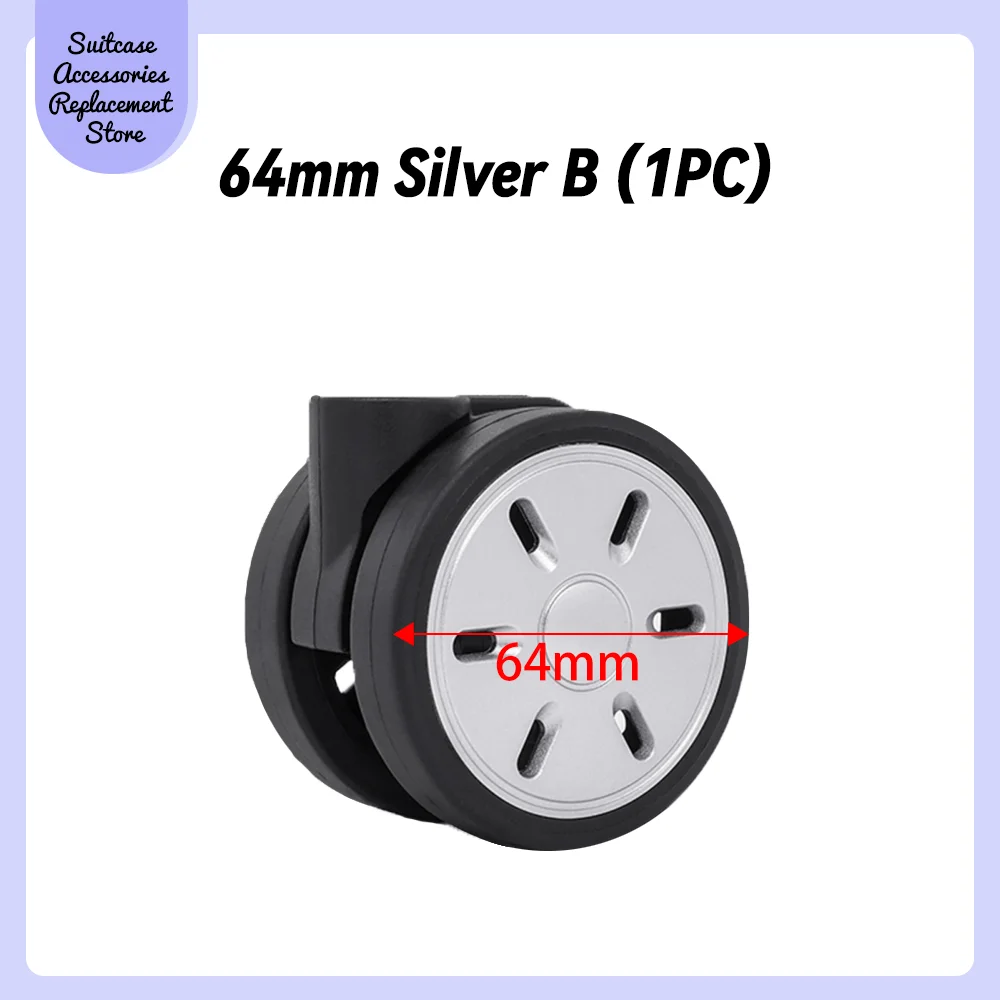 Suitable For Rimowa 64mm Universal Wheel Replacement Suitcase Smooth Silent Shock Absorbing Wheel Accessories Wheels Casters