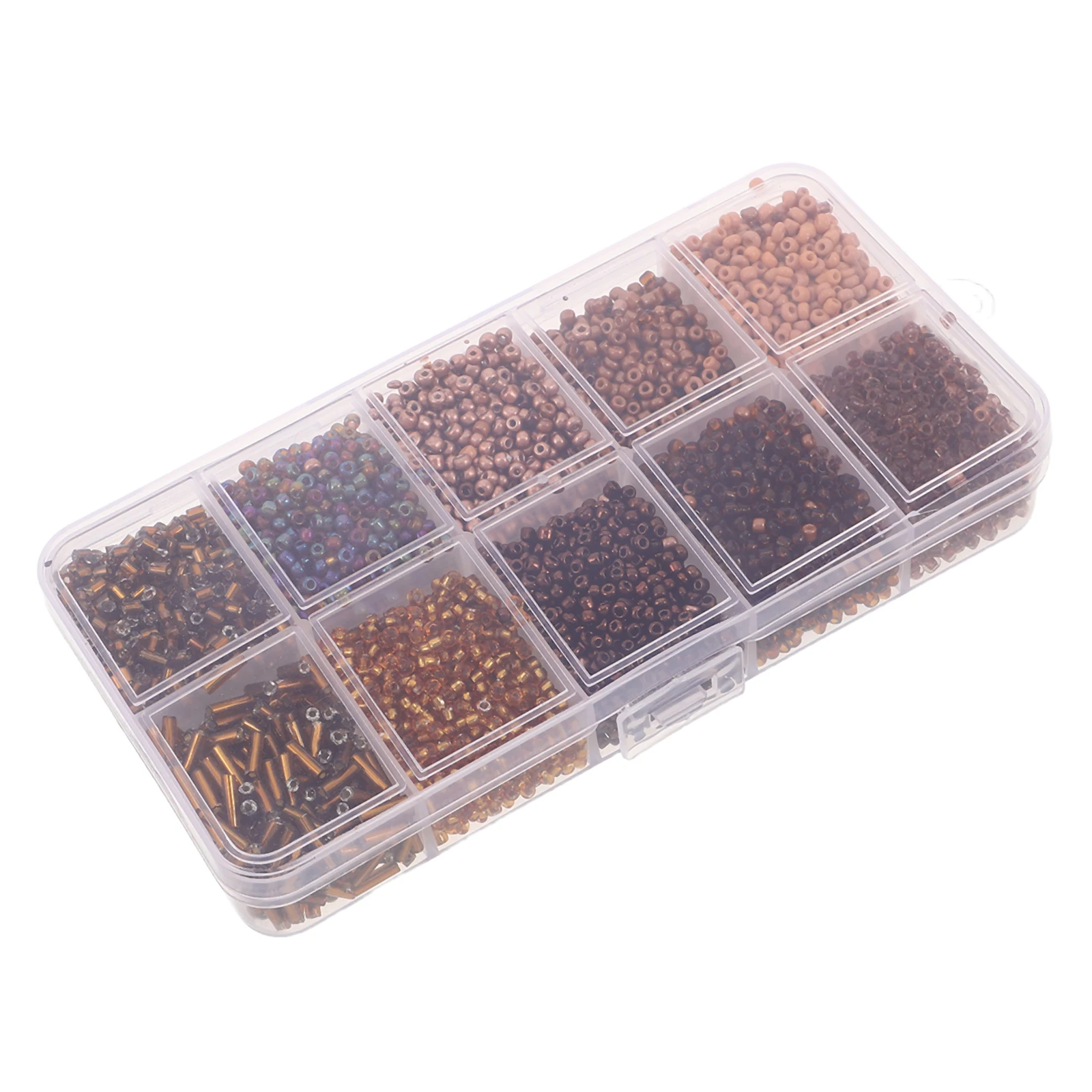 

1 set Glass Tube Beads 2mm 10 Colors Multicolor Jewelry Making Supplies Mini Beads for Bracelets and Necklaces