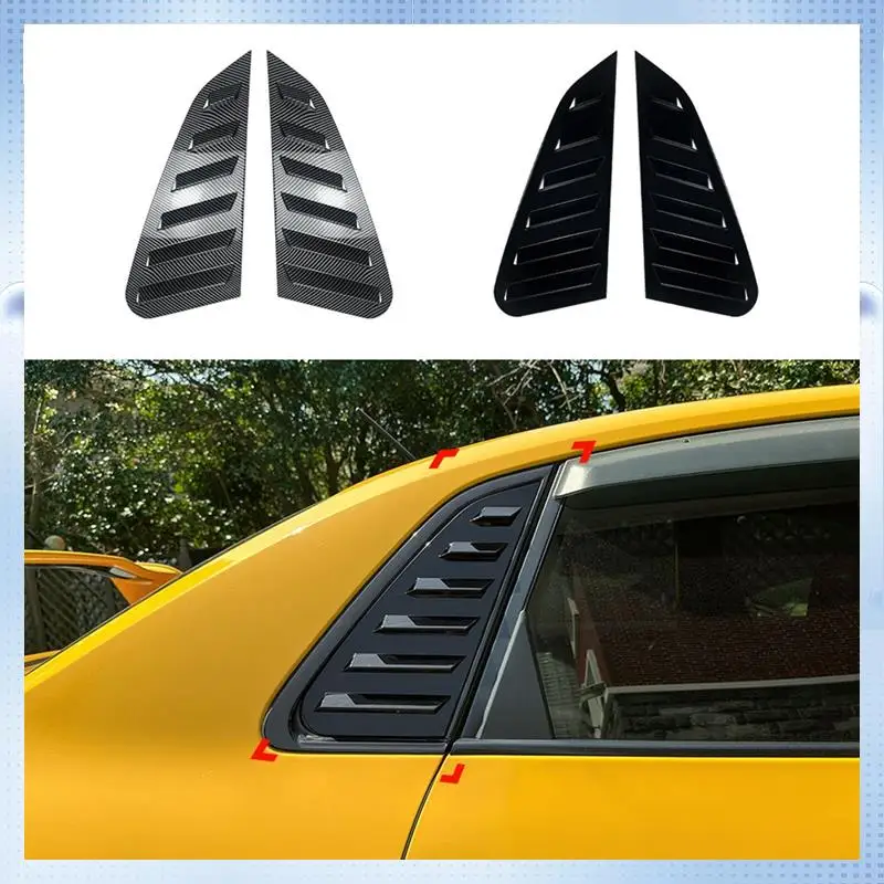

A70R-Car Rear Triangular Window Louvers Shutters Blinds Cover Trim For Subaru Impreza WRX STI 2011-2014 Carbon Fiber