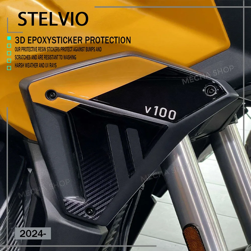 

Motorcycle Fairing Protective 3D Resin Sticker For Moto Guzzi Stelvio 2024-Accessory Front Side Panel