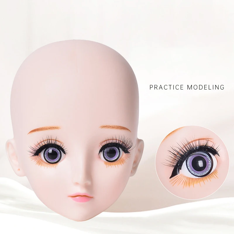 Beginner Training Lash Mannequin Head For Practice Grafting Eyelash Extension Doll Face Silicone Model Head Makeup Tool Supplies