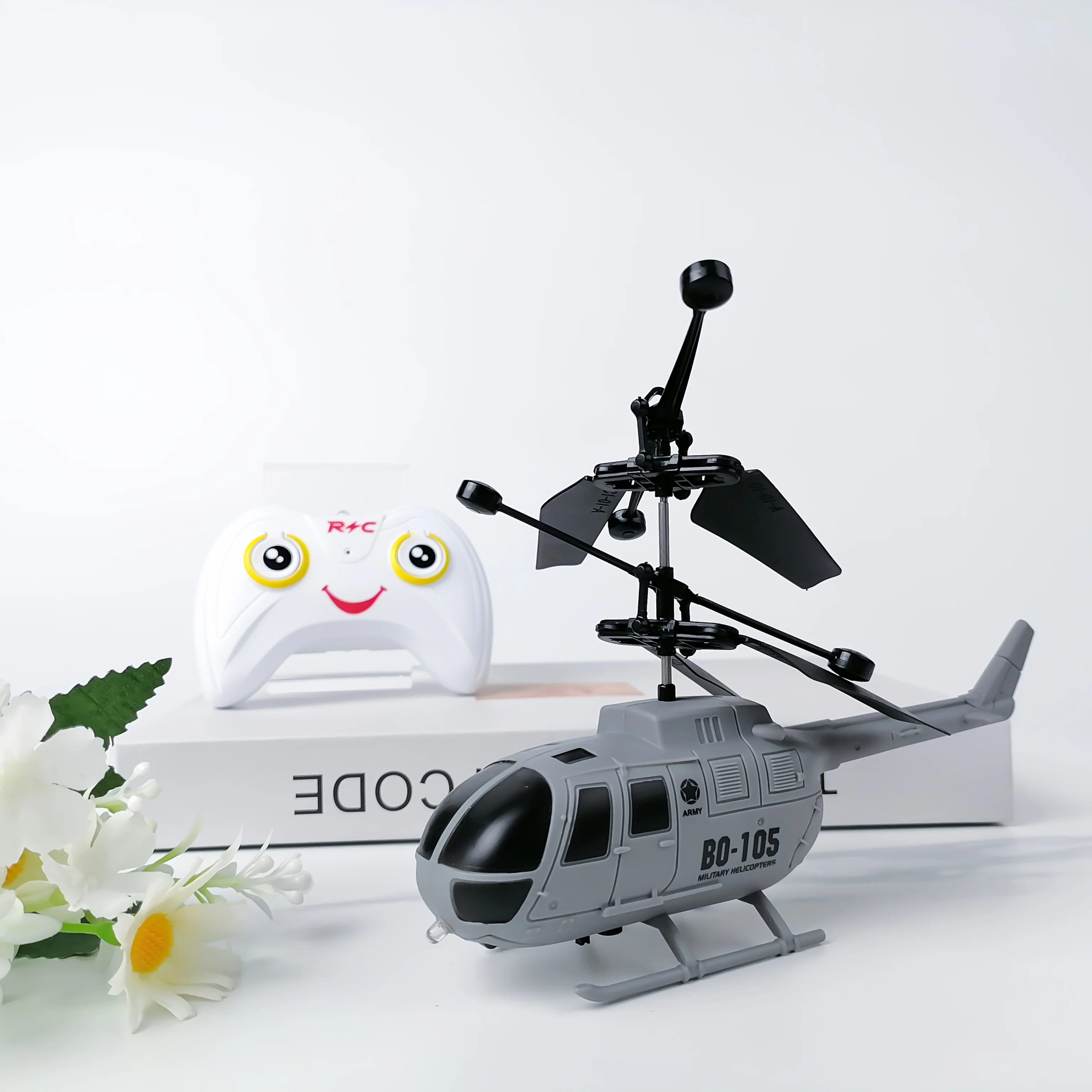 Model Infrared Sensing Helicopter Toy, Infrared Remote Control, Multiple Colors, Built-in Battery, Cool Lights, USB Charging, In