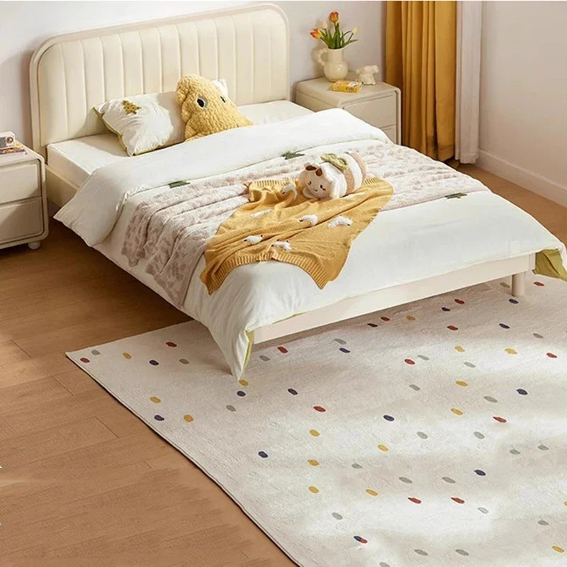 Детская кровать с деревянным каркасом для мальчиков и девочек, детская кровать для одной квартиры, простая белая кровать Camas Moderrnas Inteligentes, мебель для дома