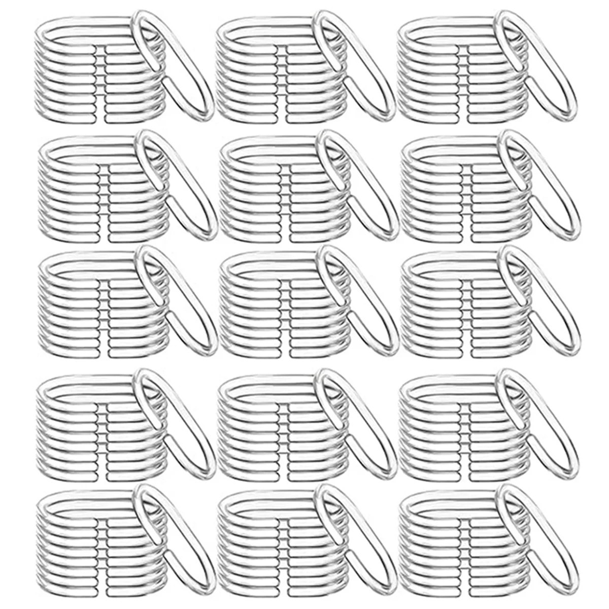 

120 Pcs Transparent Plastic Shower Curtain Rings Hooks C Shaped Rings Hook Hanger for Bathroom Shower Drape Window