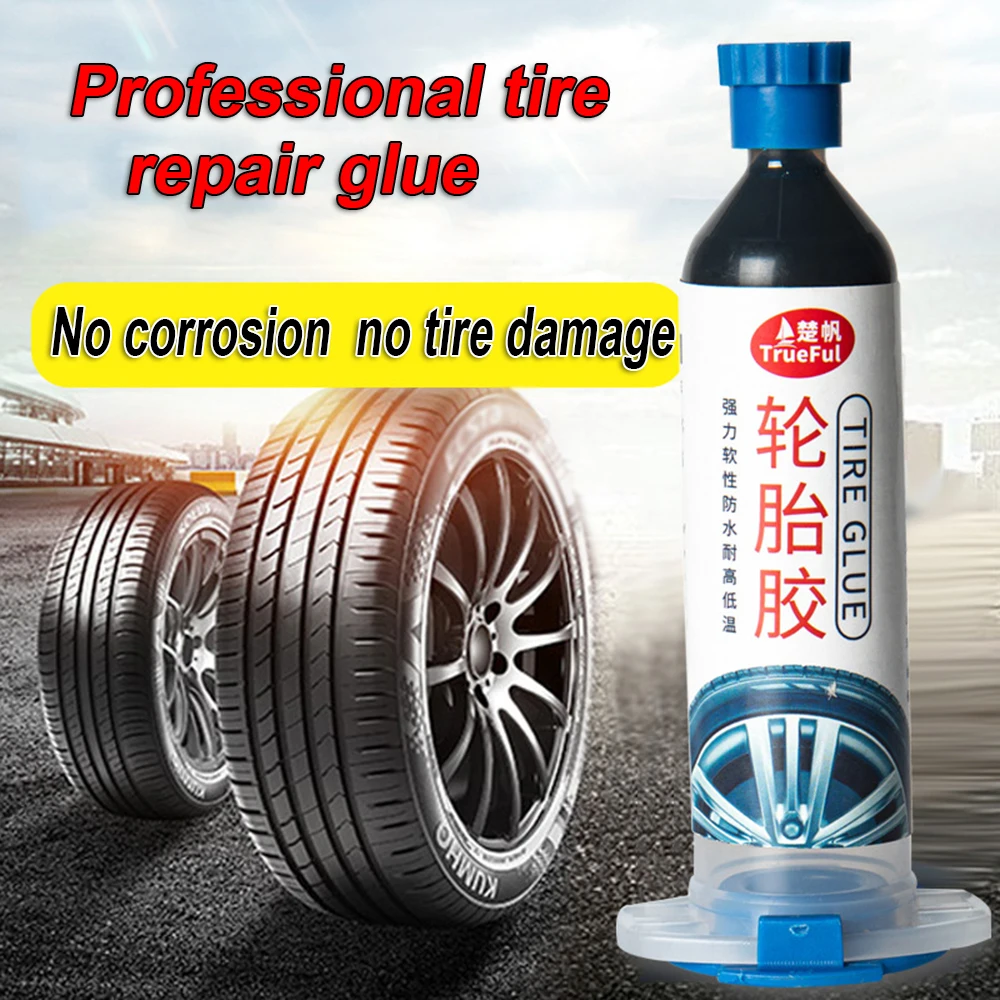 

30ML Tire Repair Black Glue Liquid Strong Rubber Tire Glue Wear-resistant Non-corrosive Adhesive Tire Sealing Bonding Glue