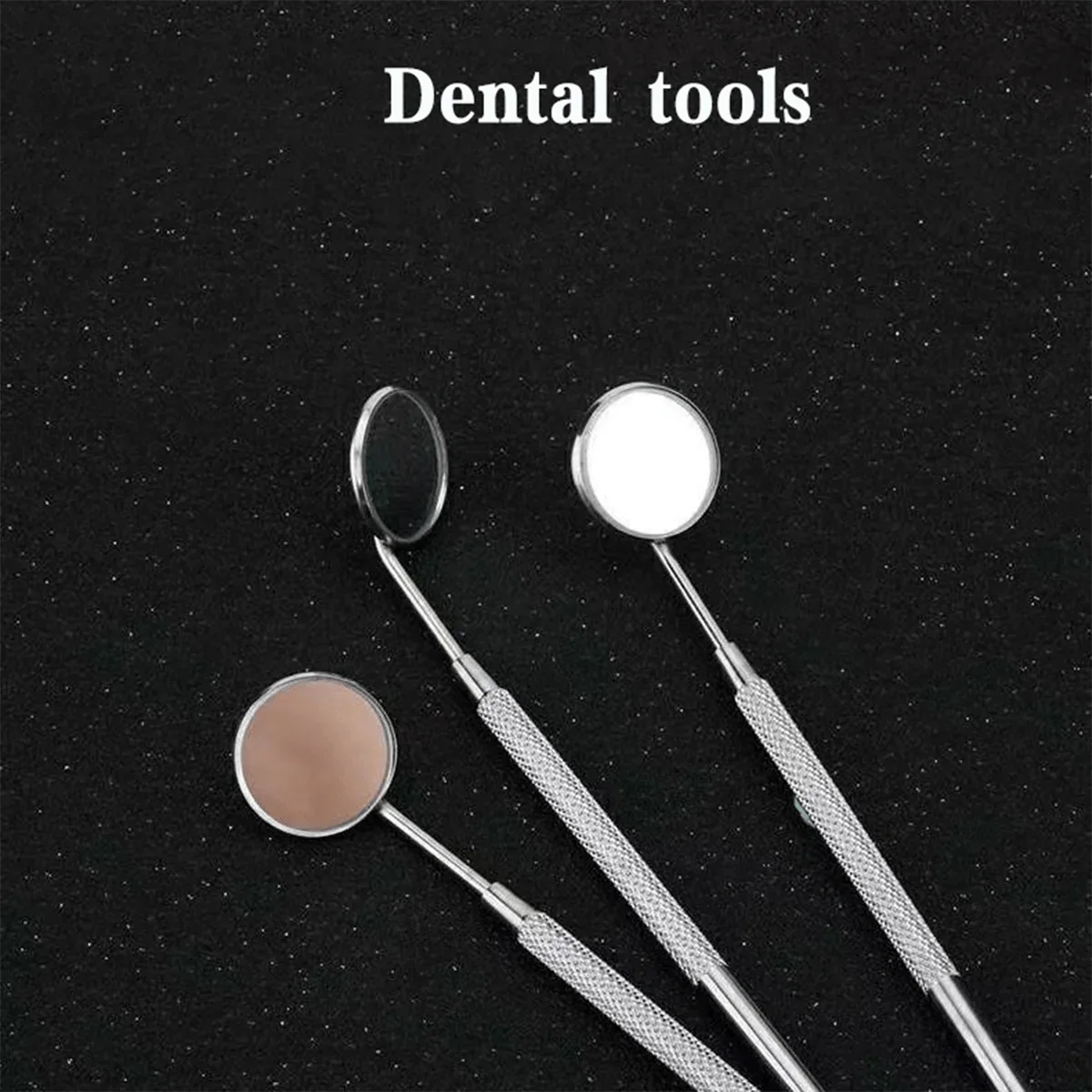 Miroir multifonctionnel de soins buccaux et de cils en acier inoxydable, parfait pour les cils, l'examen de soins personnels et le toilettage des animaux de compagnie