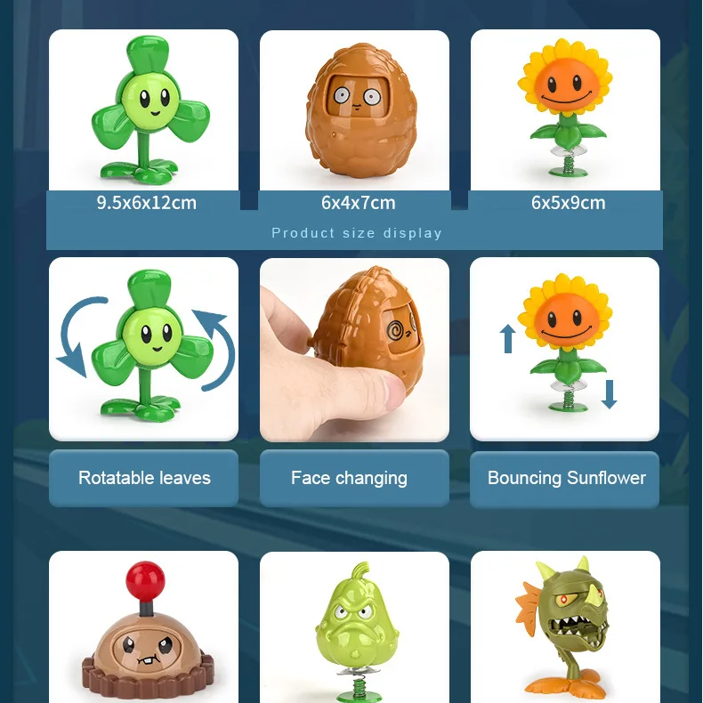 PVZ 2 Character Mini Figurine Complete Collection Peashooter Figure Scene Map Accessory Indoor Decor Holiday Collectible Gift