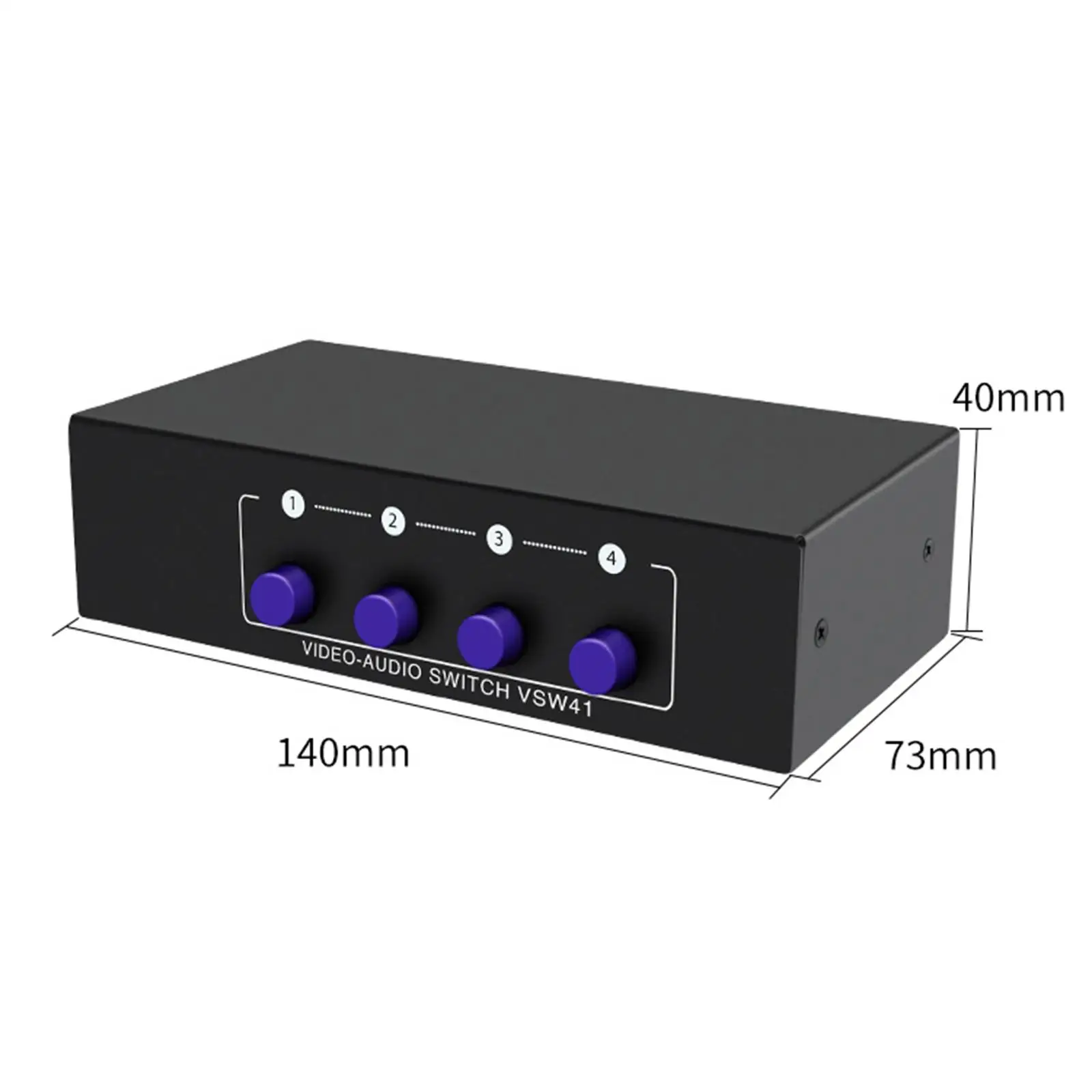 4 Way AV RCA Switch Video Audio Switcher for Audio and Video CD Player