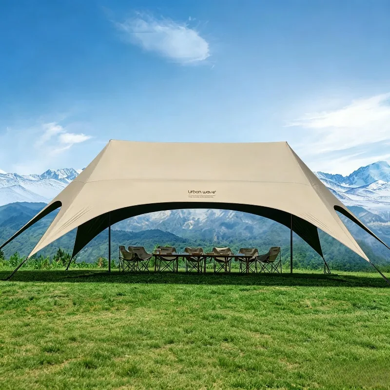 Thickened Vinyl Outdoor Canopy Sun Protection Weather Resistant Awning Camping Picnic Shelter Equipment
