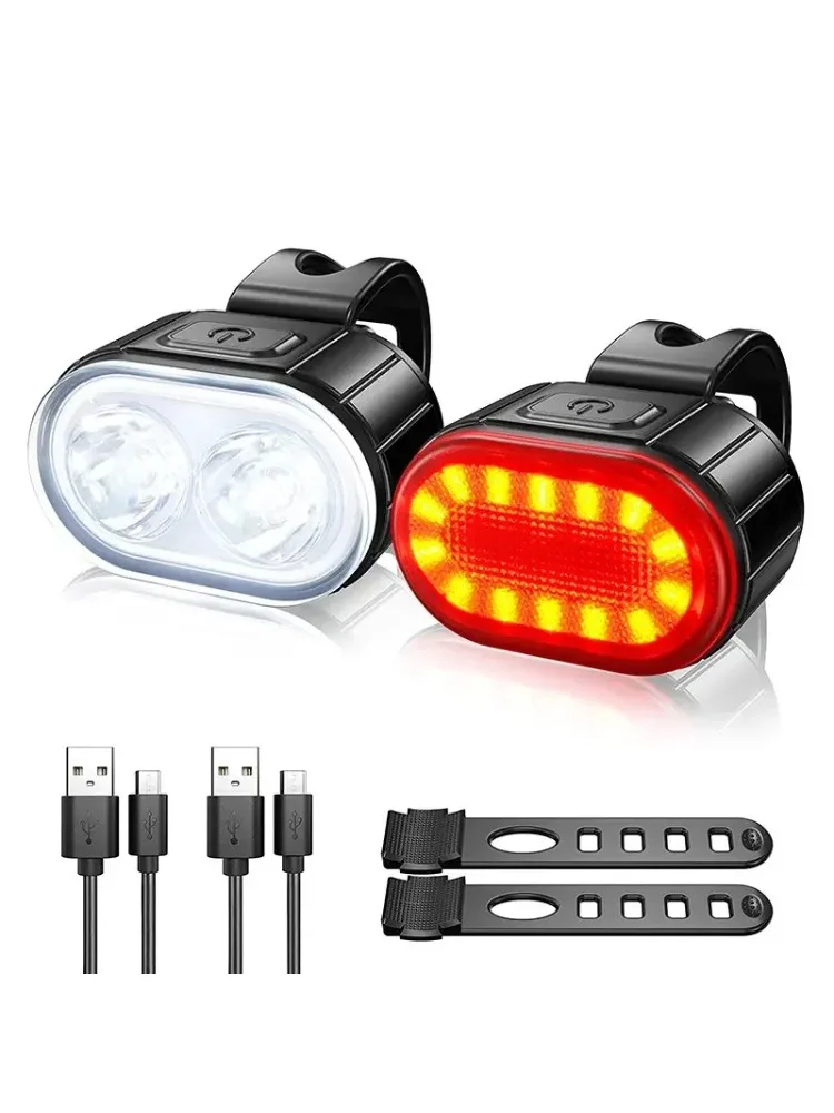 AliExpress KDULIT Cycling Bicycle Front Rear Light Set Bike USB Charge Headlight Light MTB Waterproof Taillight LED Lantern Bicycle Accessories
