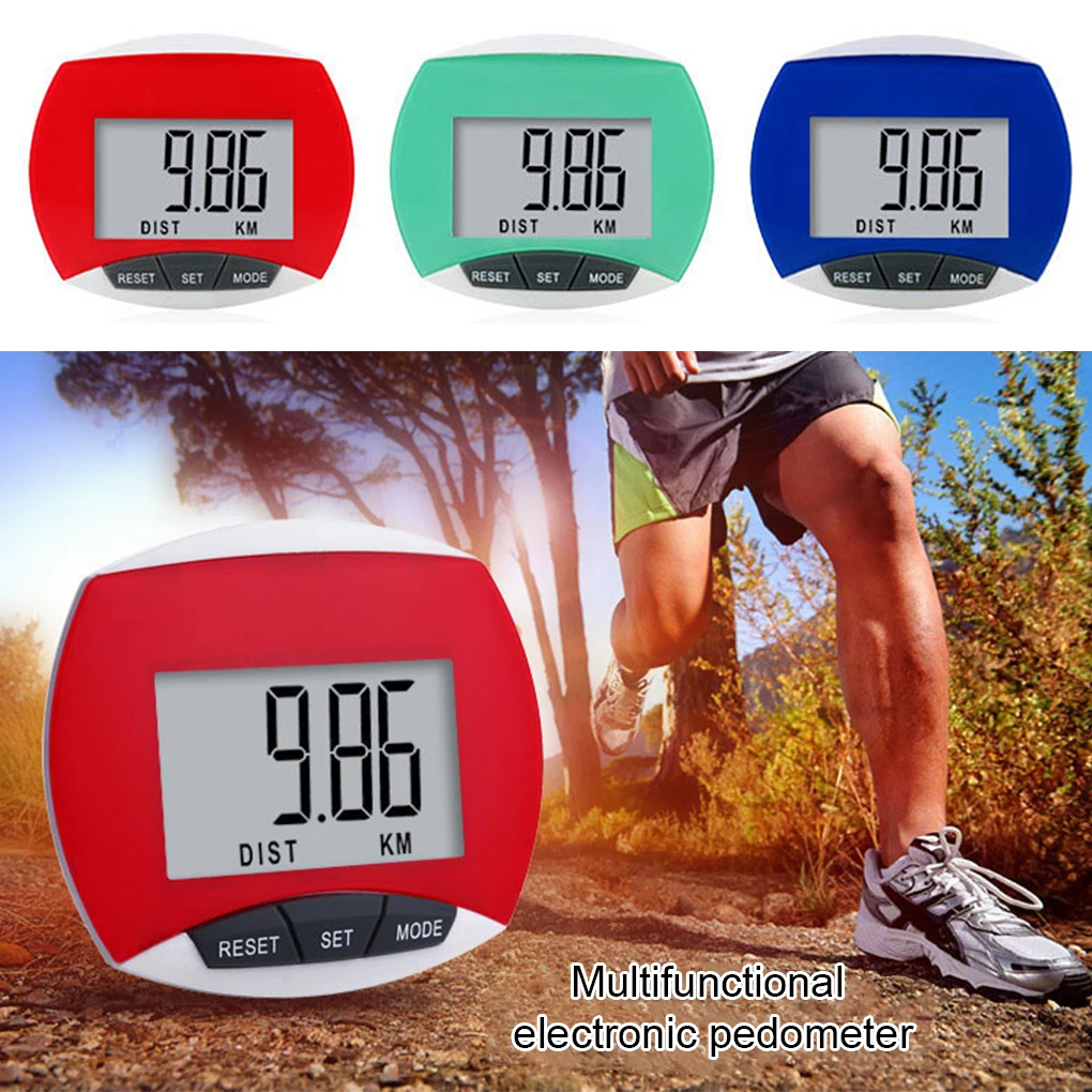 Walking Step Counter Calories Counting Digital Pedometer Outdoor Pink