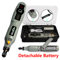 3.7V USB Cordless Electric Drill Grinder Rechargeable Engraver Removable Battery Engraving Woodworking 3 Speed Rotary Tool