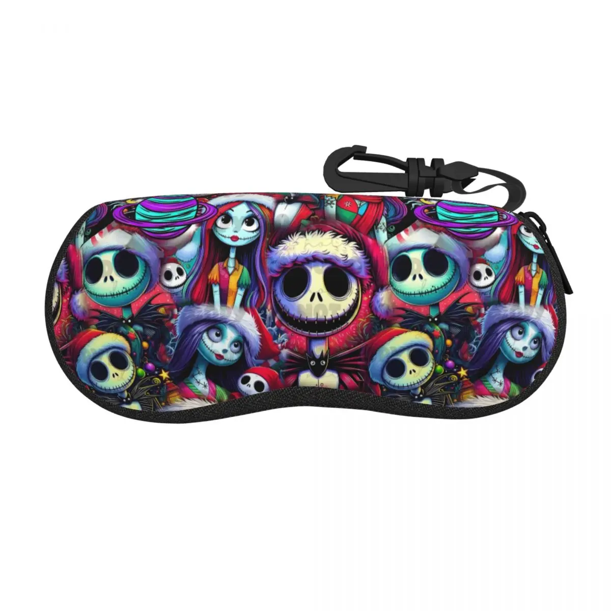 

Custom Nightmare Before Christmas Eyeglass Glasses Case Women Men Soft American Musical Fantasy Film Sunglasses Protective Pouch