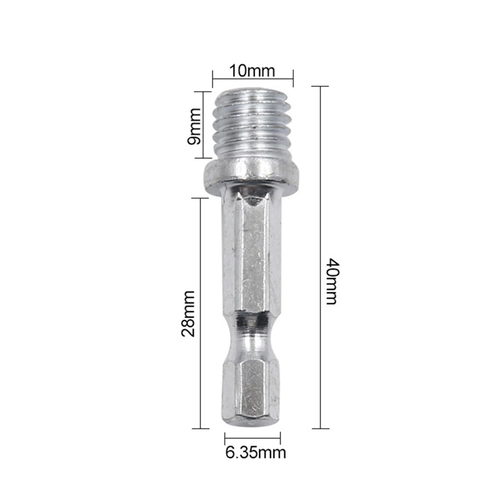 2pcs 1/4" Hex Shank Connecting Rod Adapter Electric Drill Chuck M10 Polishing Disc Connecting Rod Power Tools Accessories