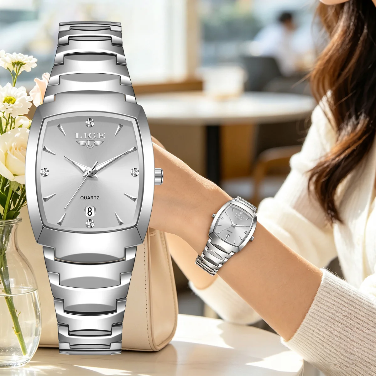 LIGE Women's wristwatch 2026 Business Luxury Fashion waterproof Calendar luminous Casual Simple women's quartz wrist watch reloj
