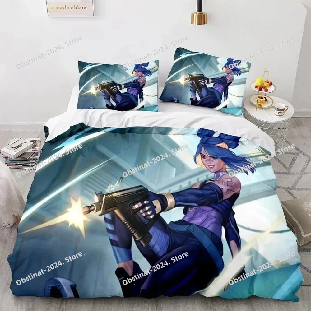 

3D Game Valorant Neon Bedding Set Printed single Comforter Quilt Bed Cover Duvet Cover Pillow Case 3 Pieces Sets Kids Adult Size