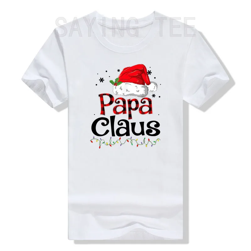 Papa Claus Santa Lustige Weihnachten Pyjama Passenden Familie T-Shirt Geschenke Großvater Weihnachten Urlaub Partei Kostüm Graphic Tee Tops – Detail 10
