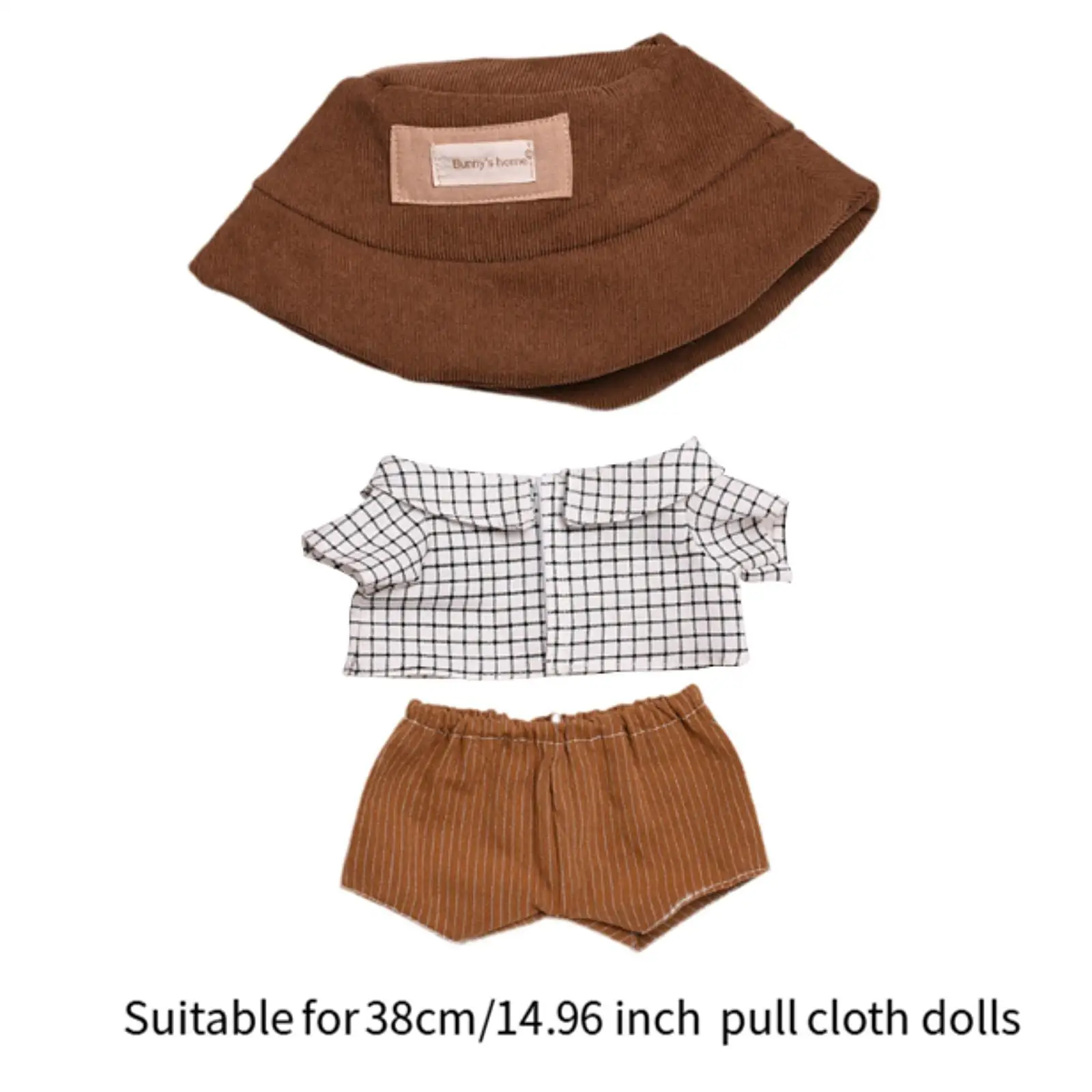 3x bonecas camisa com shorts e chapéu acessório roupas em miniatura para bonecas de 38cm presentes de ação de graças presentes de aniversário presentes de halloween