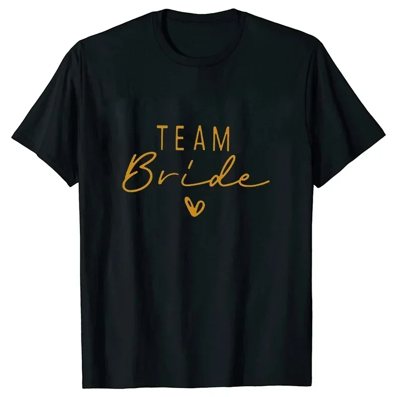 Women's Team Bride T-shirts Bachelorette Party Shower Hen Party Bridesmaid T-Shirt Evjf Tees 2023 Girls Wedding Female Tops Tees