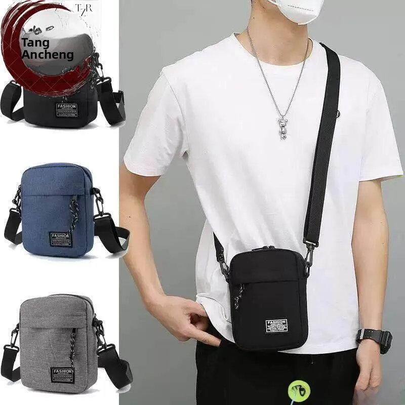 

Men's Summer Single Shoulder Crossbody Bag for Commuting Work Mobile Phone Bag Portable Small Backpack Lightweight
