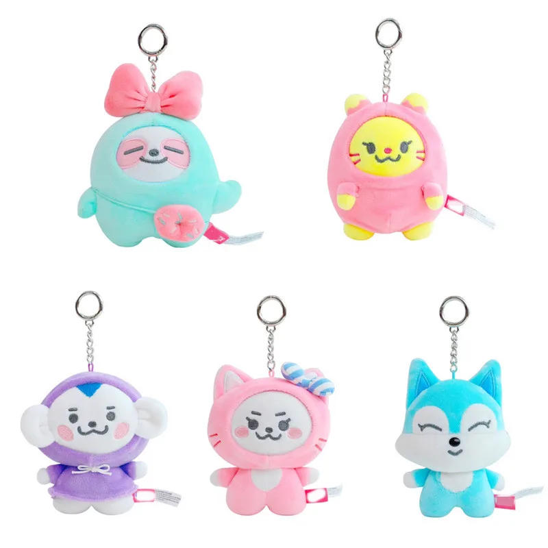 Muñeco de peluche con colgante para niña, muñeco bonito de dibujos animados Kawaii ITZY, Yeji Lia, Ryujin, Chaeryeong Yuna, adorno para bolso,