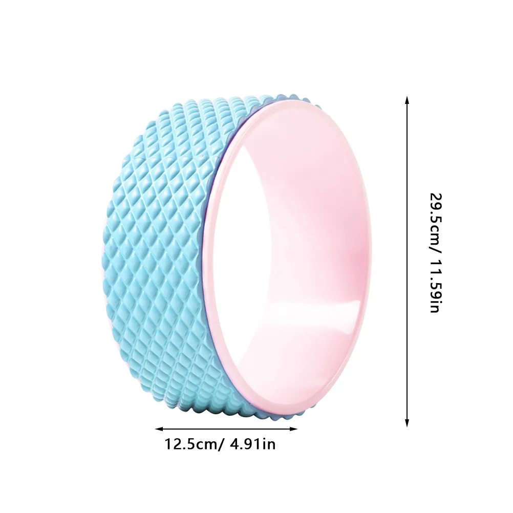 Premium Yoga Pilates Circle Wheel Backbend Roller for Chest Opening Spine Support Fitness Training Body Muscle Building Blue