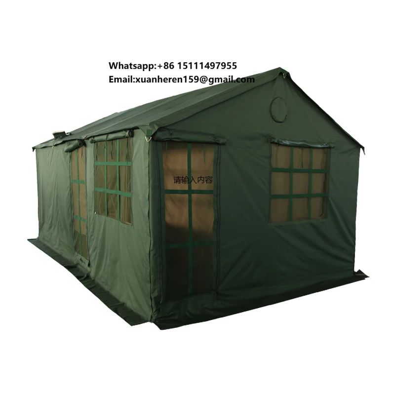 

Portable Double-Layer Waterproof Oxford Canvas Tent Rainstorm-Proof Beach Camping for Adults for Summer Mountaineering Outings