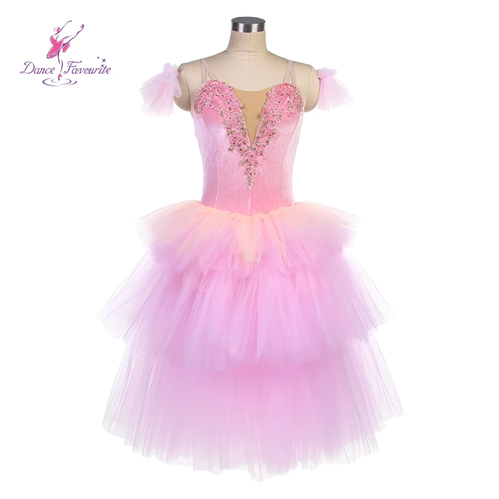 Ballet Rose Romantique et Long, Tutus de brevCosutme Valse des Fleurs, 22035