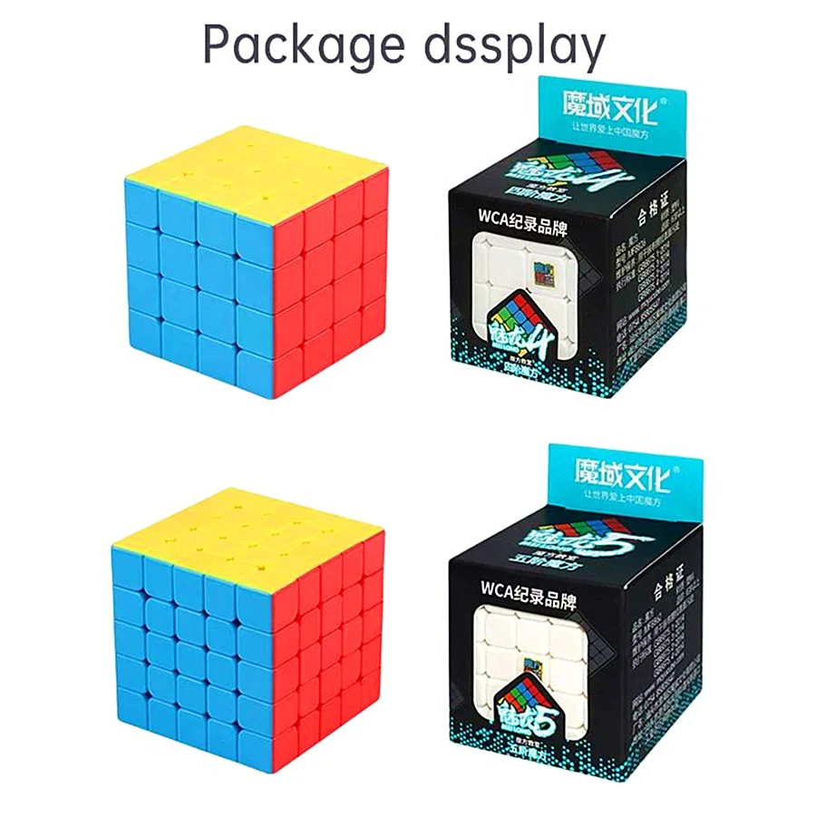 MOYU SpeedCube المهنية 2x2 3x3 4x4 5x5 المكعب السحري ستيكيرليس الألغاز هدية الأطفال التعليم المبكر اللعب Cubo Magico