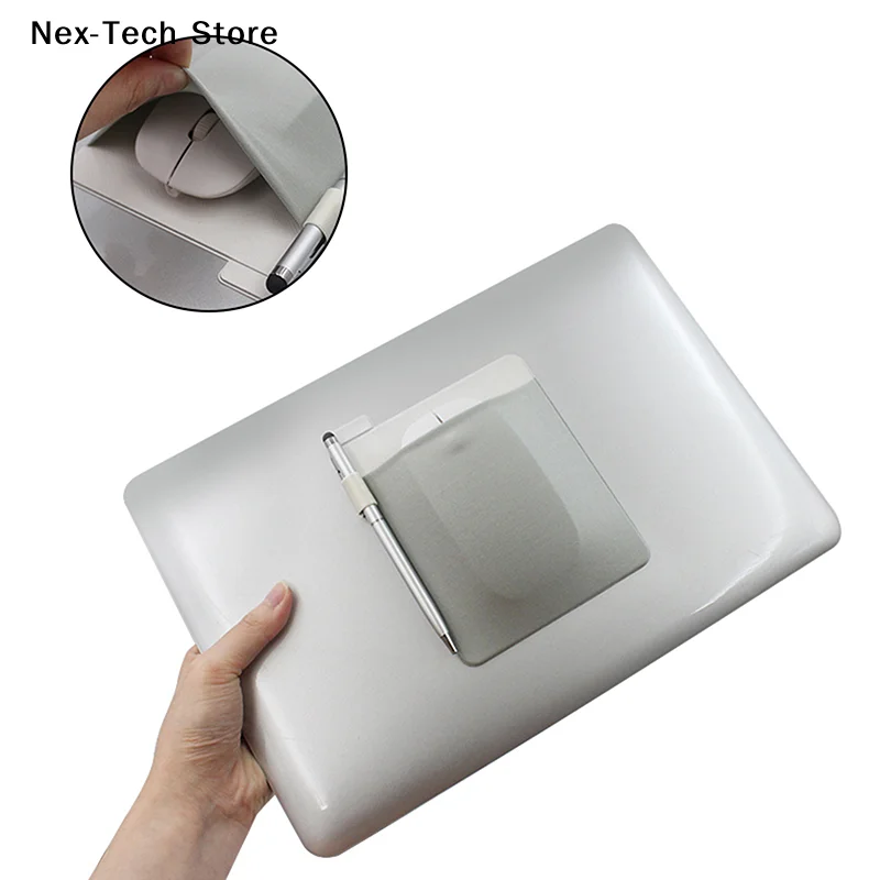 [NT]Laptop Back Mouse Sleeve Digital Hard Drive Carrying Case External Adhesive Storage Cover Bag Pocket Sticker Wallet Pouch
