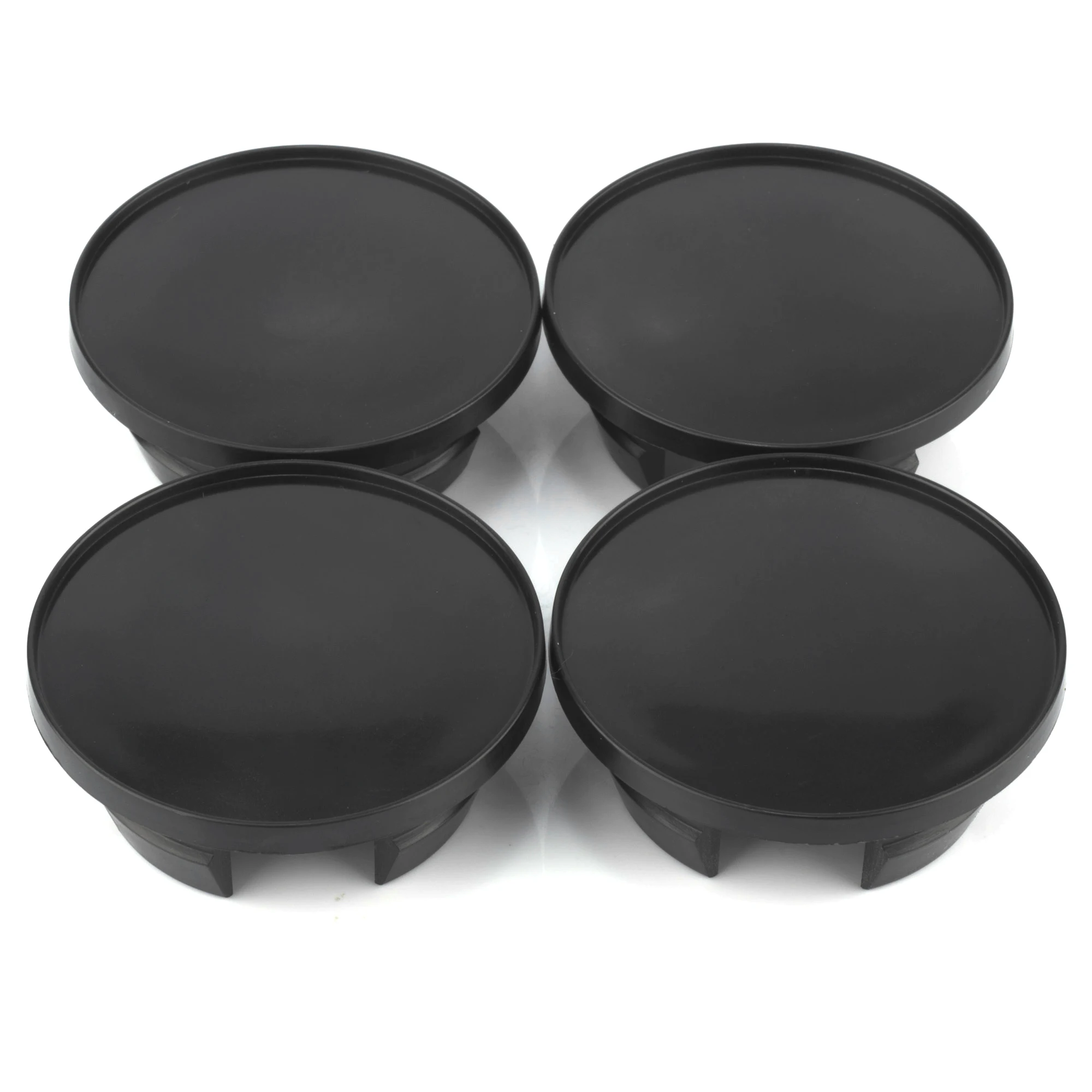 4pcs 55mm(2.17in) Plain Wheel Center Cap For Car Rim ABS Plastic Black Hubcap Dust Cover Auto Replacement Parts Accessories