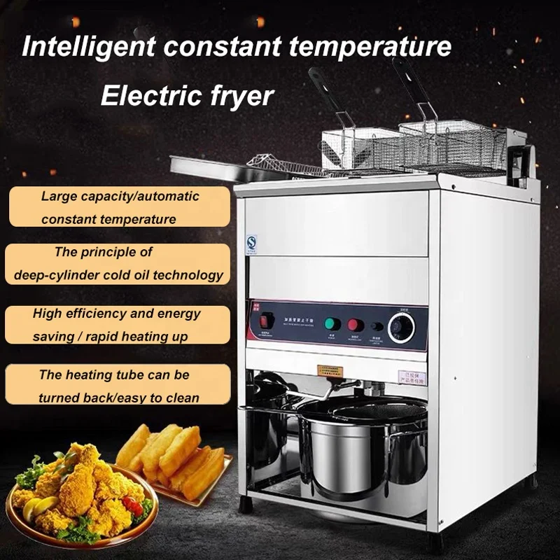 About Commercial Electric Fryer 30L Large Capacity Chicken Fries Potato Twist Fryer Machine&