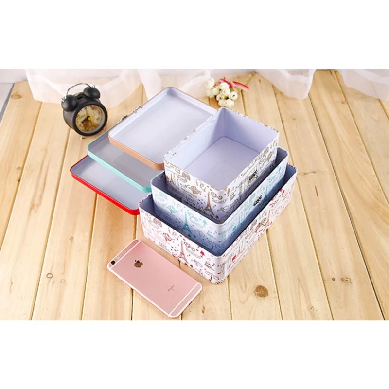 Practical password lock desktop iron case