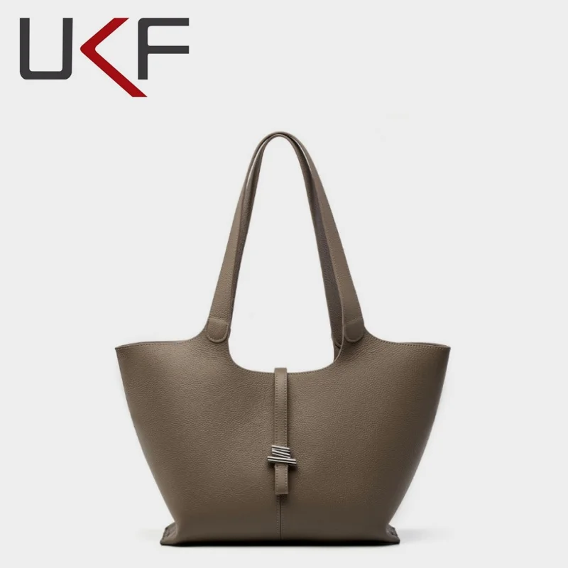 UKF Classic Luxury Designer Women Tote Bag Large CapacityPurse Daily Shoulder Handbags Shopping Commute Bags Underarm Bag bolsas