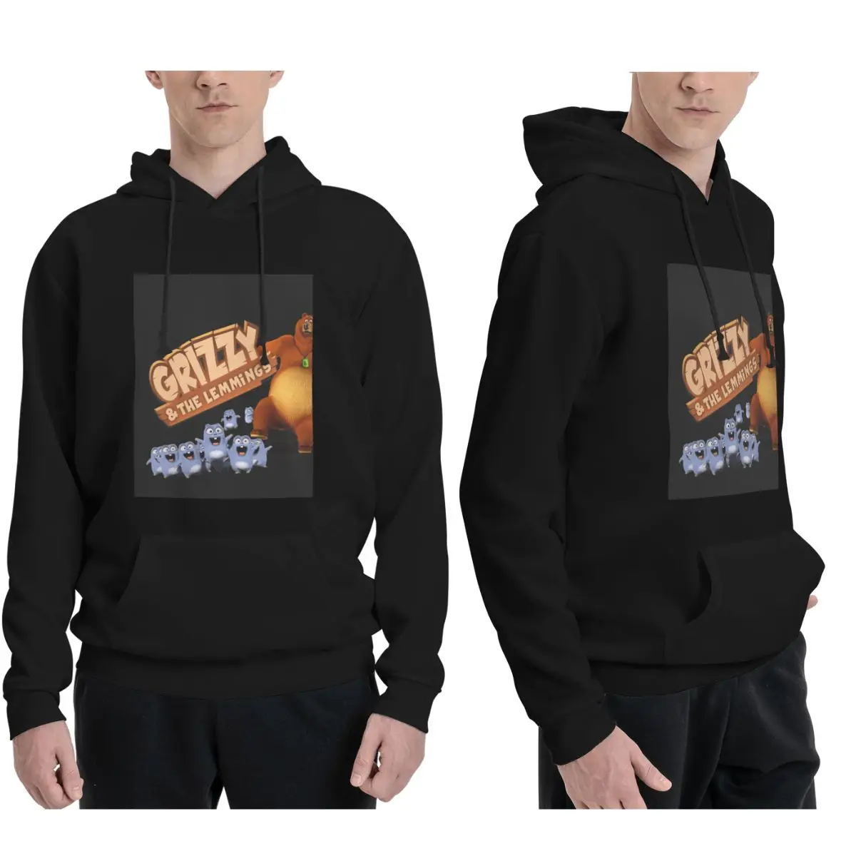 Grizzy And Lemmings Funny Angry The Lemmings Hoodies Men's Women Casual Pullover Sweatshirt Long Sleeve Hooded Autumn Winter