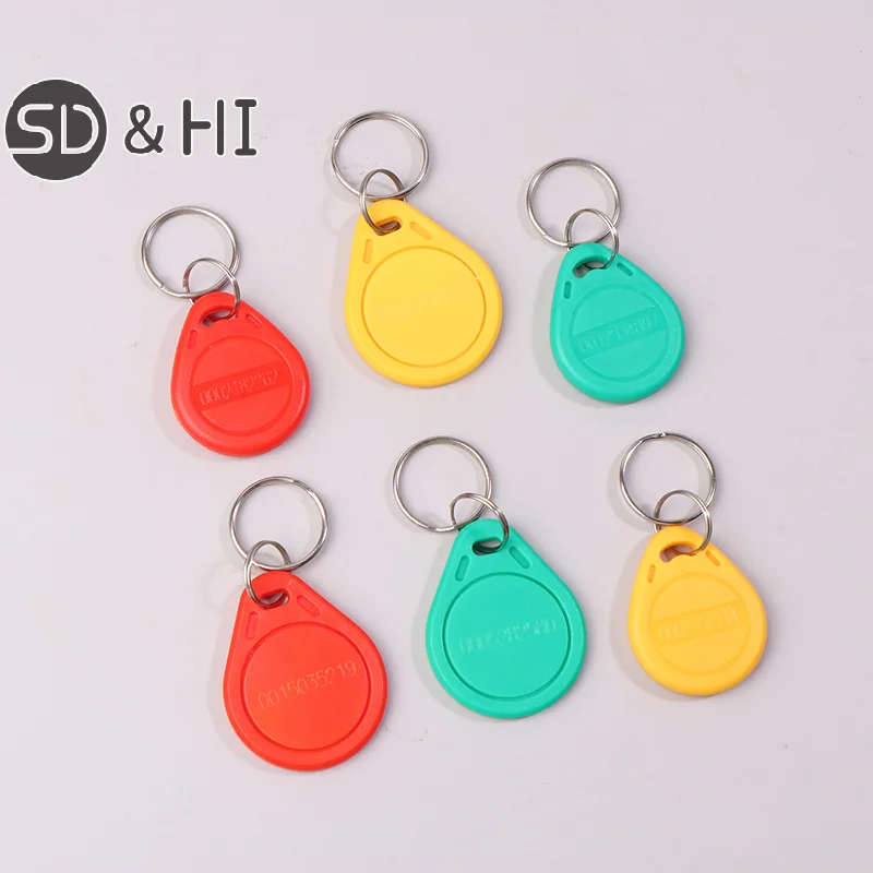 10 stuks 125 kHz alleen-lezen RFID RFID TK4100 EM4100 Smart Chip Proximity Keyfobs Smart Secure Deur Entry Access ID sleutelhanger Token Tag