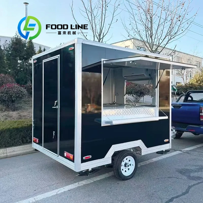 Food Trailer, Separate Sink Work Area Hygienic Food Processing Towable Food Trailer For Mobile Catering Wedding Party Service