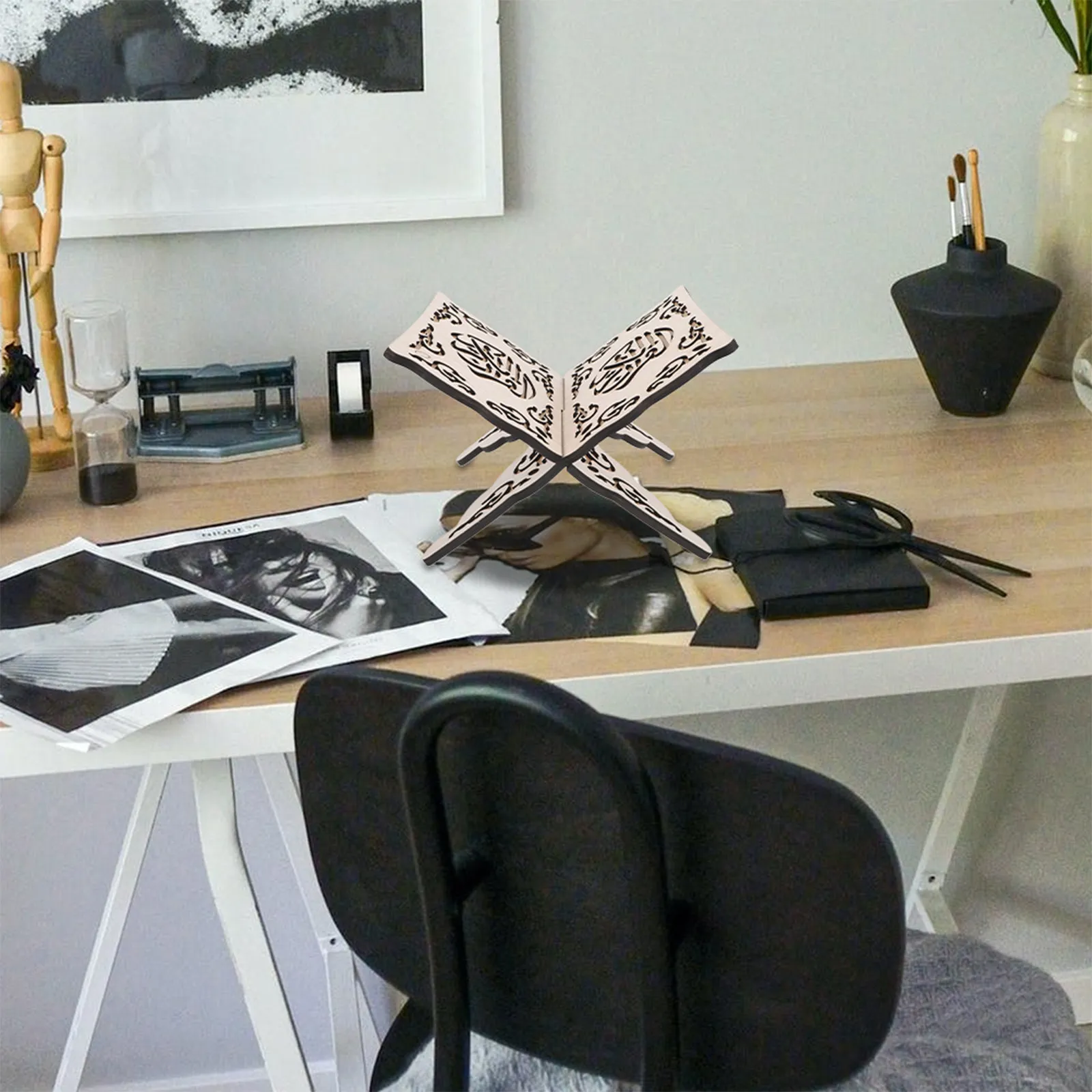 

Разборная деревянная подставка для чтения книг, нот, священных текстов, многофункциональный компактный держатель для книг, домашняя подставка