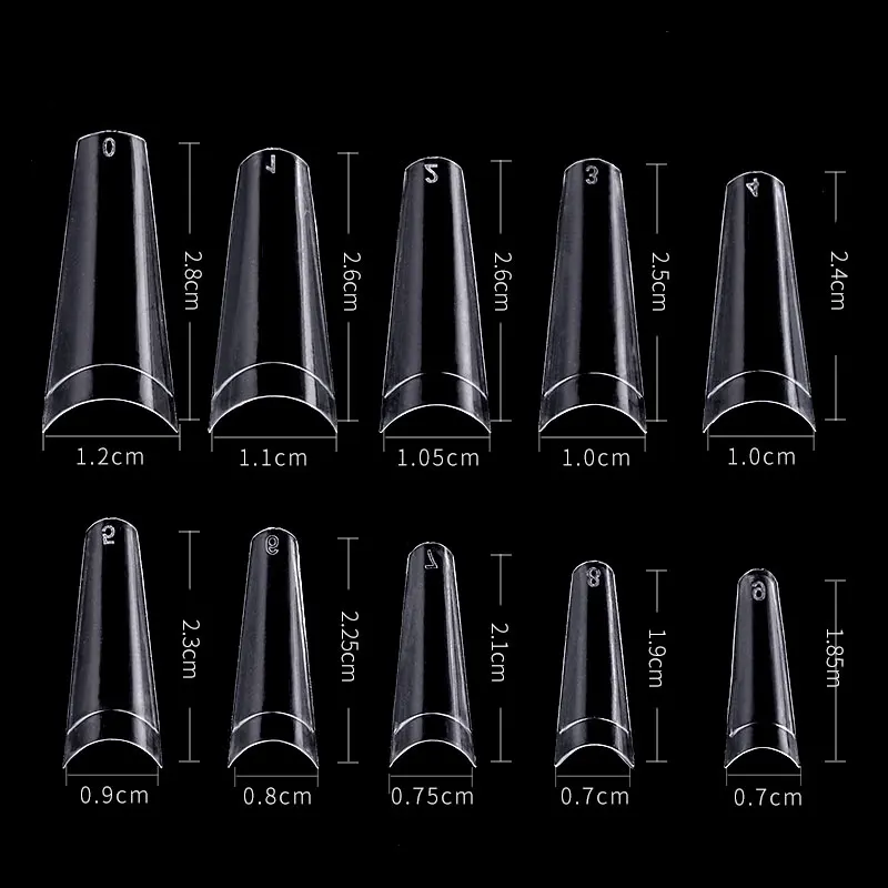 أظافر مزيفة من الدنيم الفرنسي ، أظافر أكريليك طبيعية شفافة بالضغط ، ديكورات فنية للأظافر شبه القبعة ، تدعم الأظافر الاصطناعية ، من من أجل الكيس الواحد #4