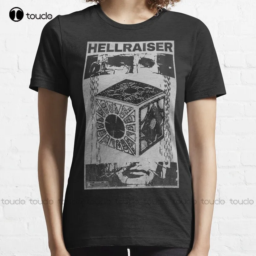 Hellraiser Vintage Horror Movie Film Poster Classic T-Shirt dress shirts for men Custom aldult Teen unisex digital printing