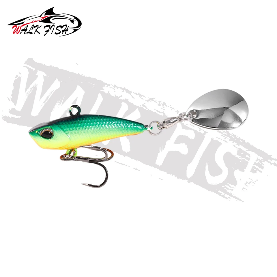 WALK FISH Metall VIB Spinner Köder 7g 11g 15g 21g Vibration Angeln Köder Rotierenden Schwanz pailletten Japan Wobbler Trolling Köder Pesca