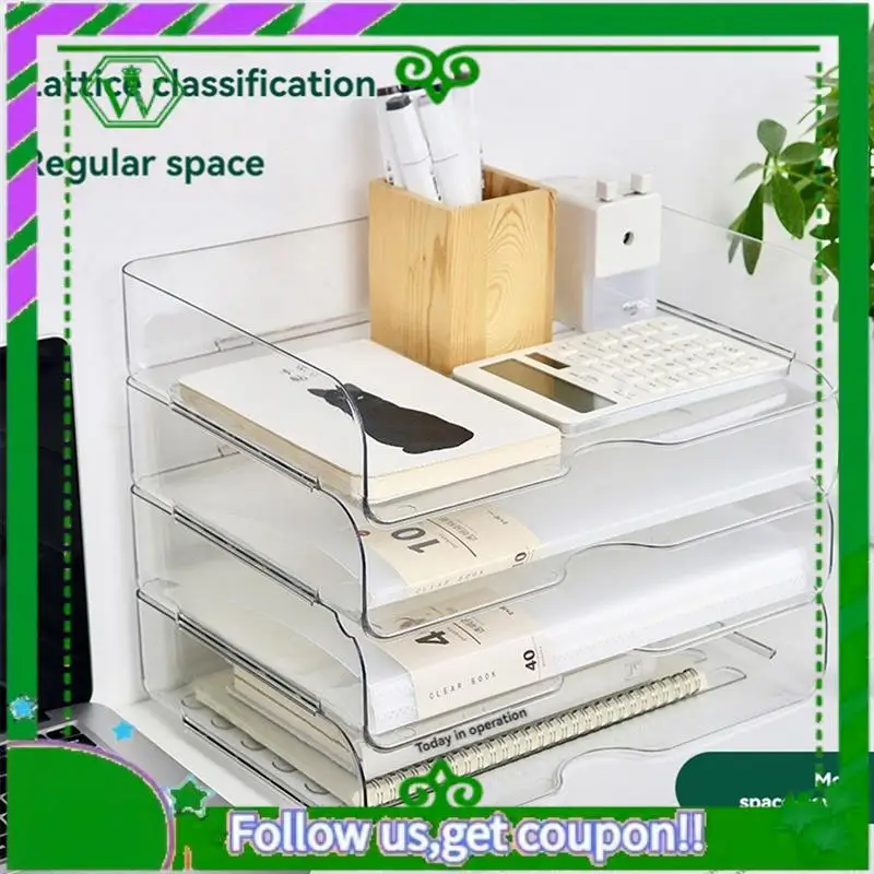 ABIK-Office Organization And Storage, Letter Tray Desk Organizer, Stackable Document Organizer, Paper Organizer,4Pcs
