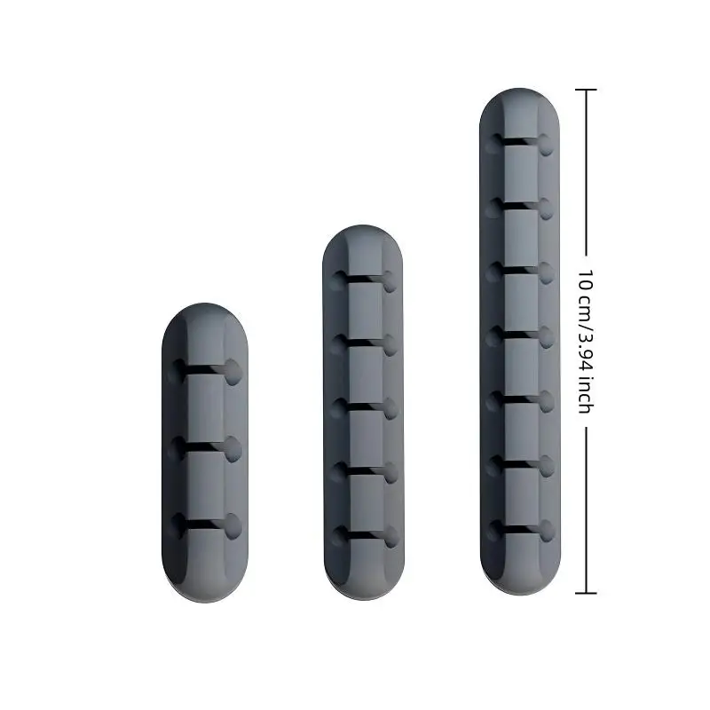 Silicone Cable Cord Wire Organizer Self Adhesive USB Winder Management Clips Storage Container For Mouse Keyboard Headset Car