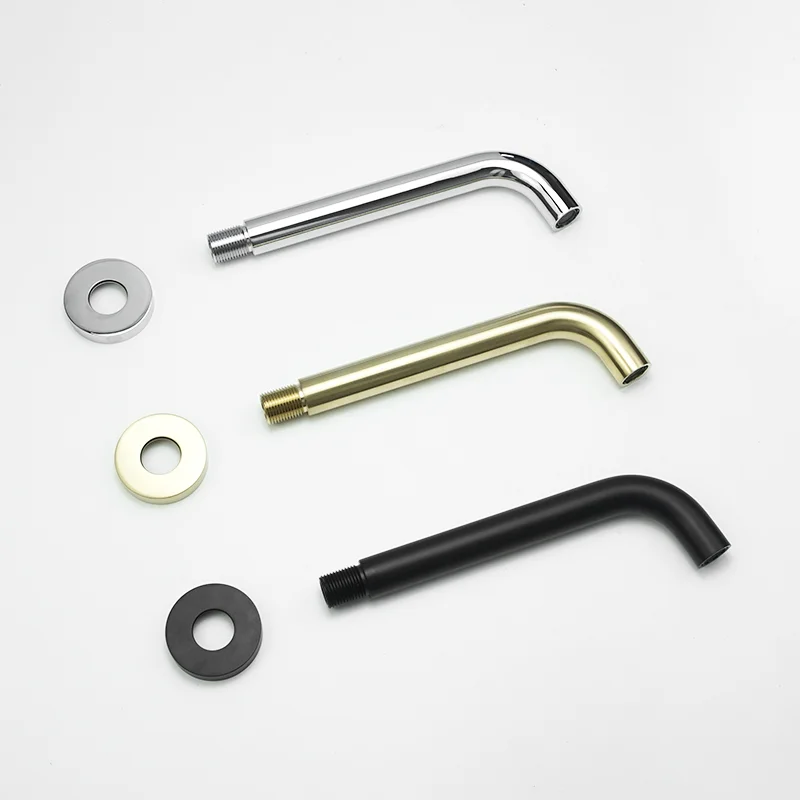 

Wall-Mounted Wash Basin Faucet Simple Embedded Design Luxury Brass Matte Nickel Bath Faucet Double Hole Hot Water Basin Mixer