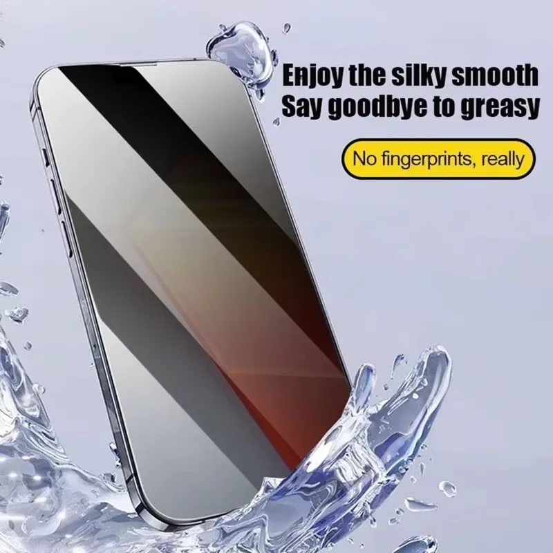 5 piezas de protector de pantalla de privacidad con recubrimiento oleofóbico para iPhone 17 Pro Max 16 13 15 17 Air 12 Mini X XS XR, instalación sin polvo 5